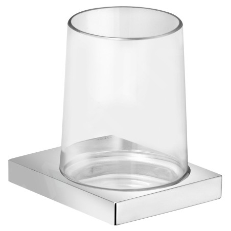 Keuco Edition 11 - Gobelet brosse à dent et dentifrice avec support, verre/chrome 11150019000