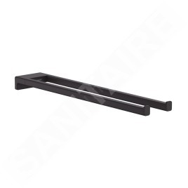 Hansgrohe AddStoris - Porte-serviettes double, longueur 450 mm, noir mat 41770670