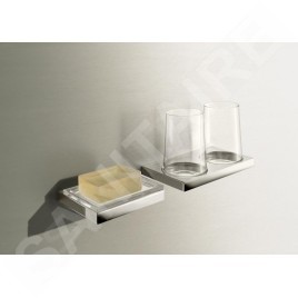Keuco Edition 11 - Porte-savon avec support, verre/chrome 11155019000