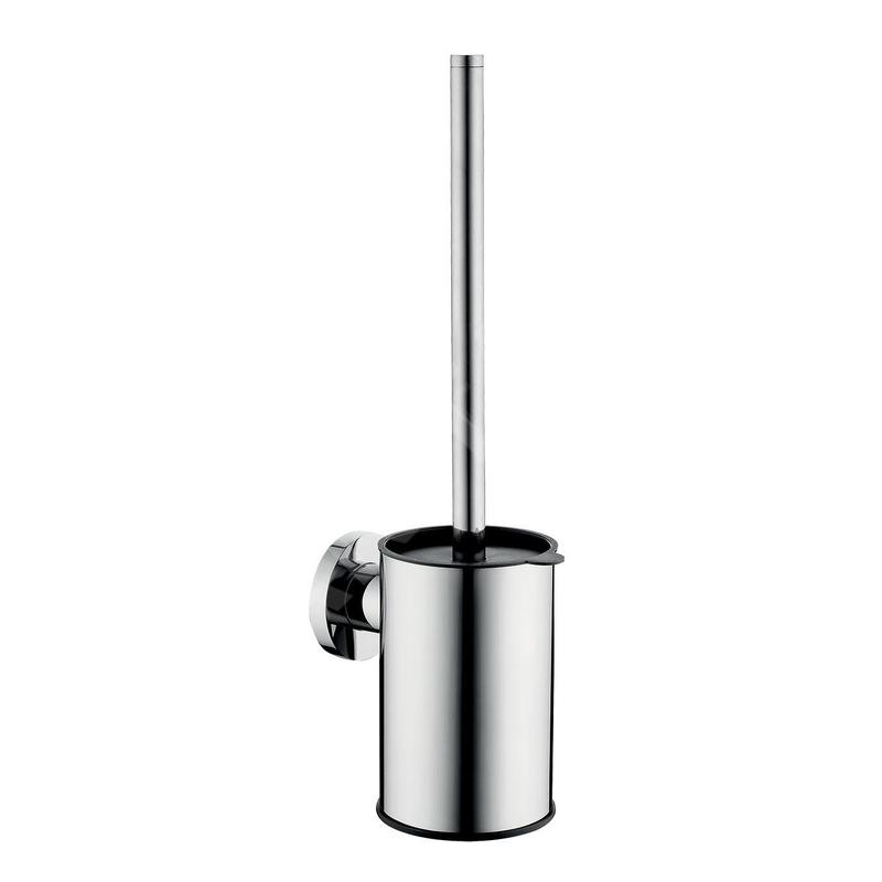Novaservis Ferro Smile - Brosse WC murale avec support, acier inoxydable poli ASM14