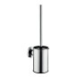 Novaservis Ferro Smile - Brosse WC murale avec support, acier inoxydable poli ASM14