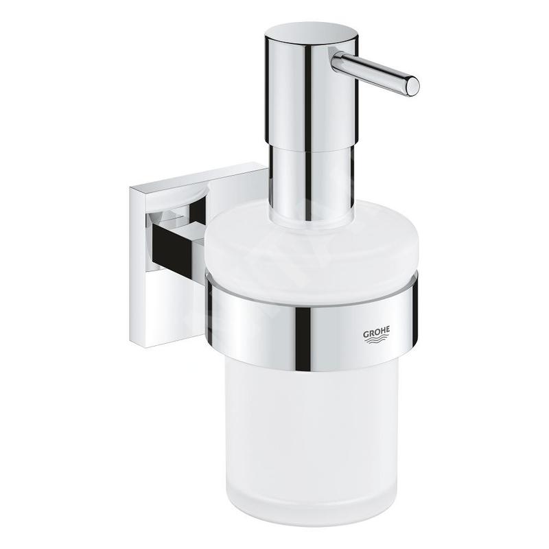 Grohe QuickFix Start Cube - Distributeur de savon avec support, verre/chrome 41098000 Grohe QuickFix Start Cube - Distributeur de savon avec support, verre/chrome 41098000