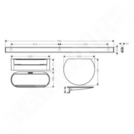 Hansgrohe WallStoris - Accessoires de salle de bain, noir mat 27966670