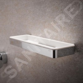 Keuco Plan - Étagère, longueur 29 cm, chrome / blanc 14958010051