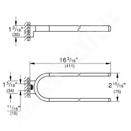 Grohe Selection - Porte-serviettes double, chrome 41059000