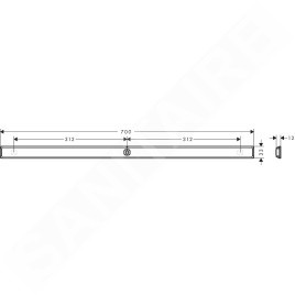 Hansgrohe WallStoris - Barre murale 700 mm, blanc mat 27904700