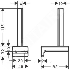Hansgrohe AddStoris - Réserve porte-papier, aspect d'or poli 41756990