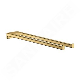 Hansgrohe AddStoris - Porte-serviettes double, longueur 450 mm, aspect d'or poli 41770990