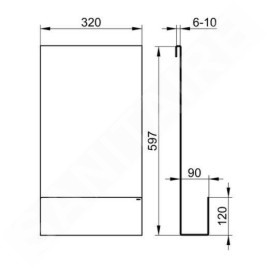 Keuco Accessoires de salle de bains - Tablette de douche, longueur 320 mm, blanc 24951510000