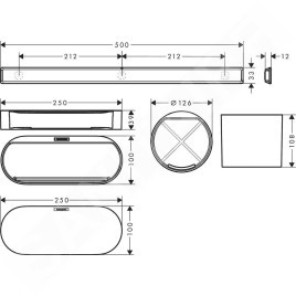 Hansgrohe WallStoris - Accessoires de salle de bain, blanc mat 27968700