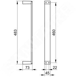 Keuco Edition 11 - Porte-serviettes vertical, hauteur 460 mm, chrome 11170010000