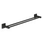 Grohe QuickFix Start Cube - Porte-serviettes double, noir mat 411042430