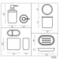Nimco Kora - Set d'accessoires de salle de bain 4 en 1, blanc / bambou KO 24000SET-05 Nimco Kora - Set d'accessoires de salle de bain 4 en 1, blanc / bambou KO 24000SET-05