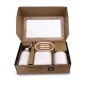 Nimco Kora - Set d'accessoires de salle de bain 4 en 1, blanc / bambou KO 24000SET-05 Nimco Kora - Set d'accessoires de salle de bain 4 en 1, blanc / bambou KO 24000SET-05