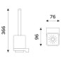 Nimco Maya - Brosse de WC avec support, céramique blanche / chrome MA 29094KN-26