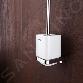 Nimco Maya - Brosse de WC avec support, céramique blanche / chrome MA 29094KN-26