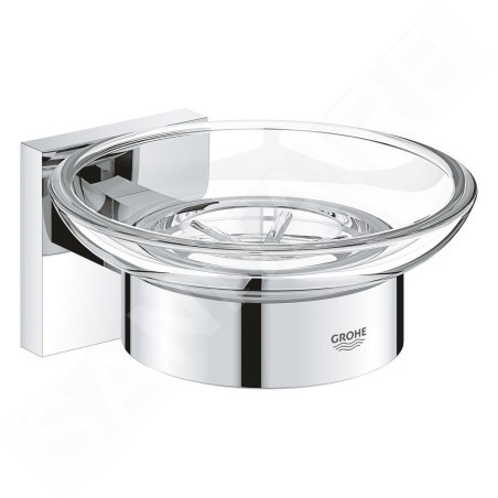 Grohe QuickFix Start Cube - Porte-savon avec support, verre/chrome 41096000