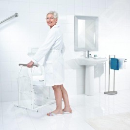 Sapho Ridder Poignées - Barres d'appui mobiles pour WC, blanc A0110101