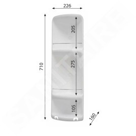 Sapho Accessoires de salle de bains Gedy - Étagère d'angle de douche Caesar 226x710x160 mm, blanc 7081
