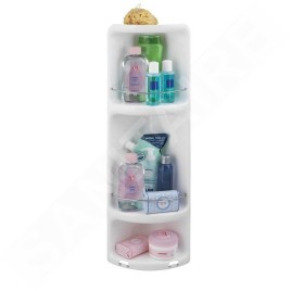 Sapho Accessoires de salle de bains Gedy - Étagère d'angle de douche Caesar 226x710x160 mm, blanc 7081