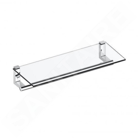 Keuco Plan - Étagère avec porte-serviette, longueur 600 mm, chrome / verre 14975010000