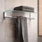 Keuco Plan - Étagère avec porte-serviette, longueur 600 mm, chrome / verre 14975010000