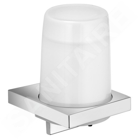 Keuco Edition 11 - Distributeur de savon avec support, 180 ml, verre dépoli/chrome 11152019000
