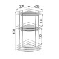 Aqualine Chrom Line - Tablette murale d’angle, chrome 37015