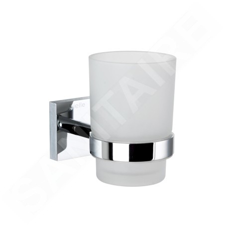kielle Harmonia - Verre pour brosse à dents et dentifrice, verre mat / chrome 40023000