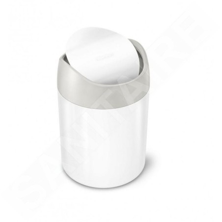 Simplehuman Poubelles - Mini poubelle de table, 1,5 l, blanc CW2079