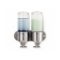 Simplehuman Accessoires de salle de bains - Distributeur de savon et shampooing, 2x 444 ml, inox brossé BT1028
