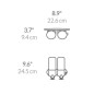 Simplehuman Accessoires de salle de bains - Distributeur de savon et shampooing, 2x 444 ml, inox brossé BT1028