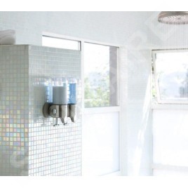 Simplehuman Accessoires de salle de bains - Distributeur de savon et shampooing, 2x 444 ml, inox brossé BT1028