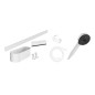 Hansgrohe WallStoris - Set de pommeau de douche 105, 3 jets et accessoires de salle de bain, blanc mat 24291700 Hansgrohe WallStoris - Set de pommeau de douche 105, 3 jets et accessoires de salle de bain, blanc mat 24291700