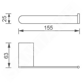 Novaservis Titania Naty - Porte-rouleaux, noir 66610,5