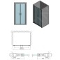 Polysan Zoom Line - Porte de douche à deux battants 800 mm, aluminium poli/verre clair ZL1780