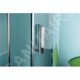 Polysan Zoom Line - Porte de douche à deux battants 1000 mm, aluminium poli/verre clair ZL1710