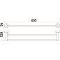 Nimco Unix - Porte-serviettes, longueur 66 cm, chrome UN 13061D-26