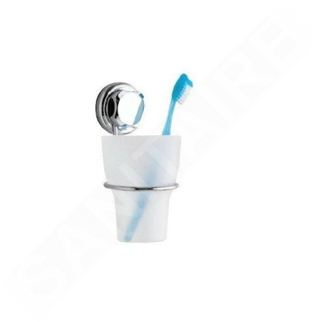 Compactor Bestlock - Porte-brosse à dents mural, plastique/chrome RAN4696