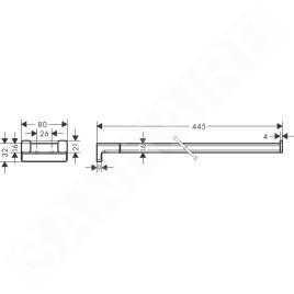 Hansgrohe AddStoris - Porte-serviettes double, longueur 450 mm, blanc mat 41770700