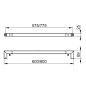 Keuco Reva - Porte-serviettes, longueur de 600 mm, chrome 12801010600
