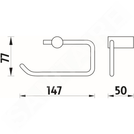 Nimco Bormo - Porte-papier toilette, chrome BR 11055-26
