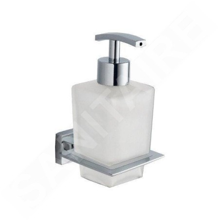 Aqualine Apollo - Distributeur de savon avec support, verre mat/chrome 1416-19