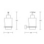 Aqualine Apollo - Distributeur de savon avec support, verre mat/chrome 1416-19