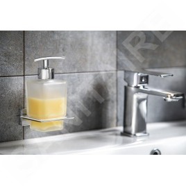 Aqualine Apollo - Distributeur de savon avec support, verre mat/chrome 1416-19