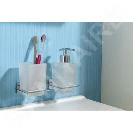 Aqualine Apollo - Distributeur de savon avec support, verre mat/chrome 1416-19
