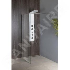 Aqualine Walk-In - Paroi de douche 800x1900 mm, verre clair WI081