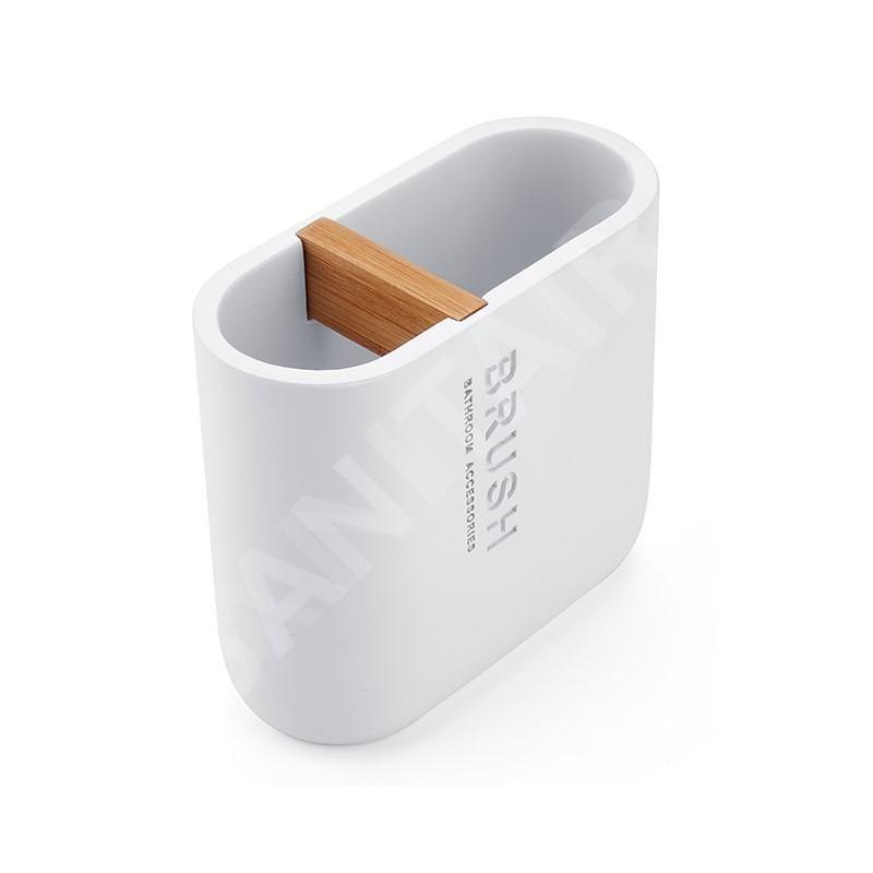 Nimco Kora - Verre pour brosse à dents et dentifrice, blanc KO 24057-05