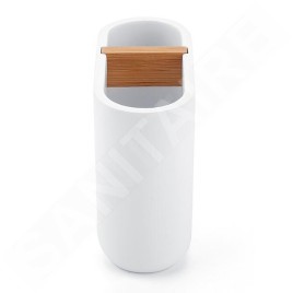 Nimco Kora - Verre pour brosse à dents et dentifrice, blanc KO 24057-05