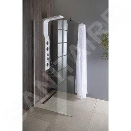 Aqualine Walk-In - Paroi de douche 800x1900 mm, verre clair WI081
